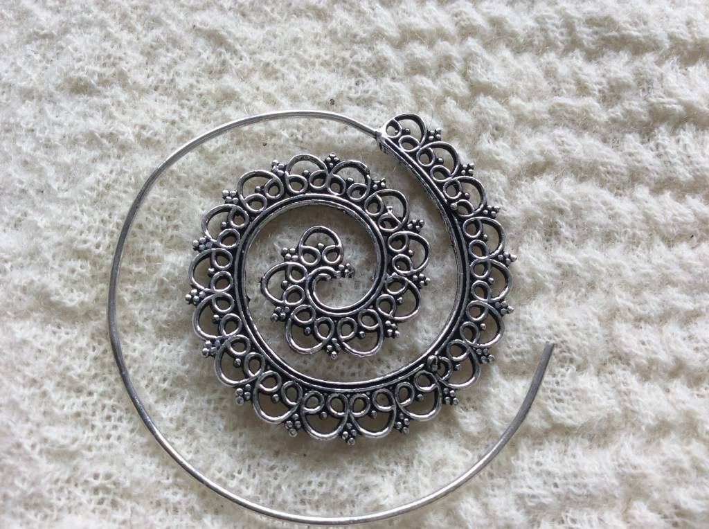 Spiral bohemian earrings  gypsy