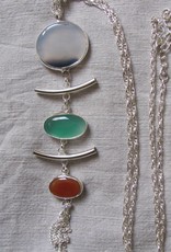 Pendant necklace hand made with real stones