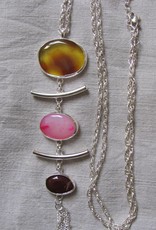 Pendant necklace hand made with real stones