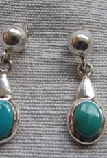 Earring silver with  turquoise