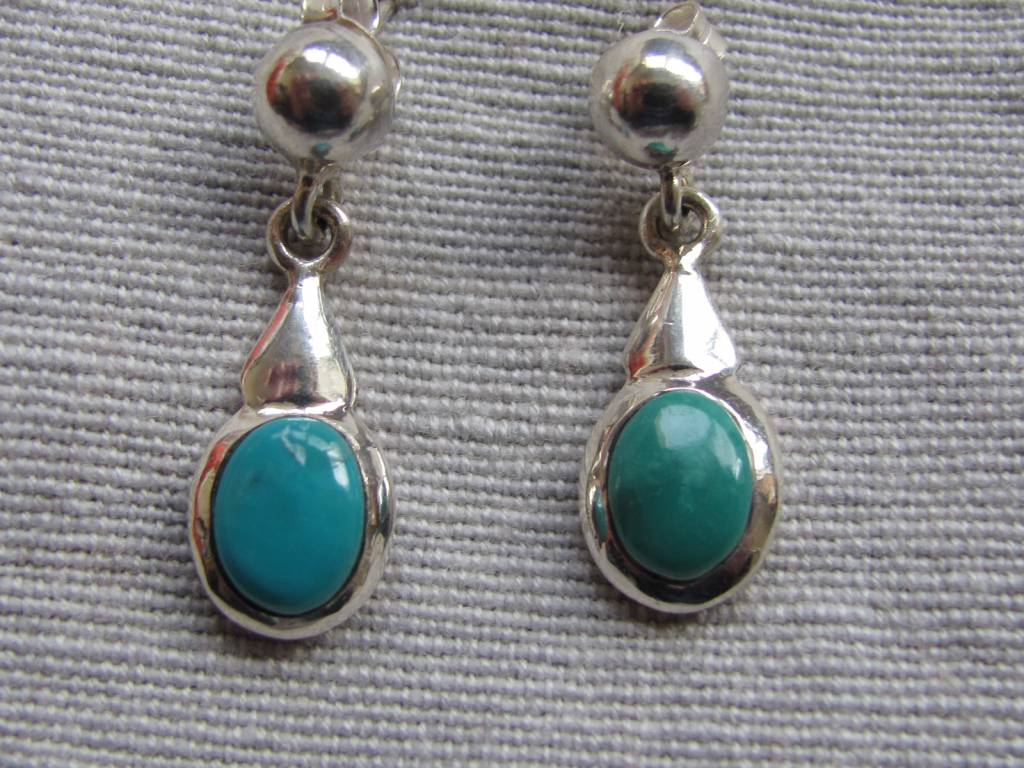 Earring silver with  turquoise