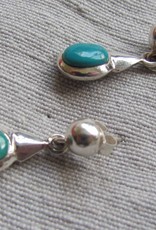 Earring silver with  turquoise