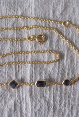 Necklace gold on silver with iolite