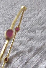 Bangle gold on silver ruby