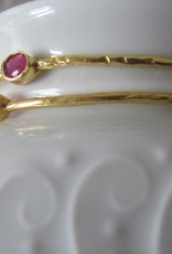 Bangle gold on silver ruby