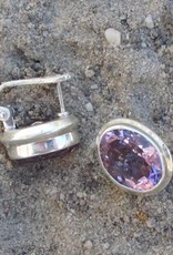Earring silver with excellant quality  facet cut amethyst