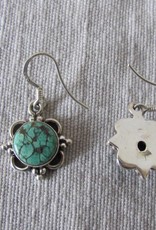 Earring silver with  turquoise