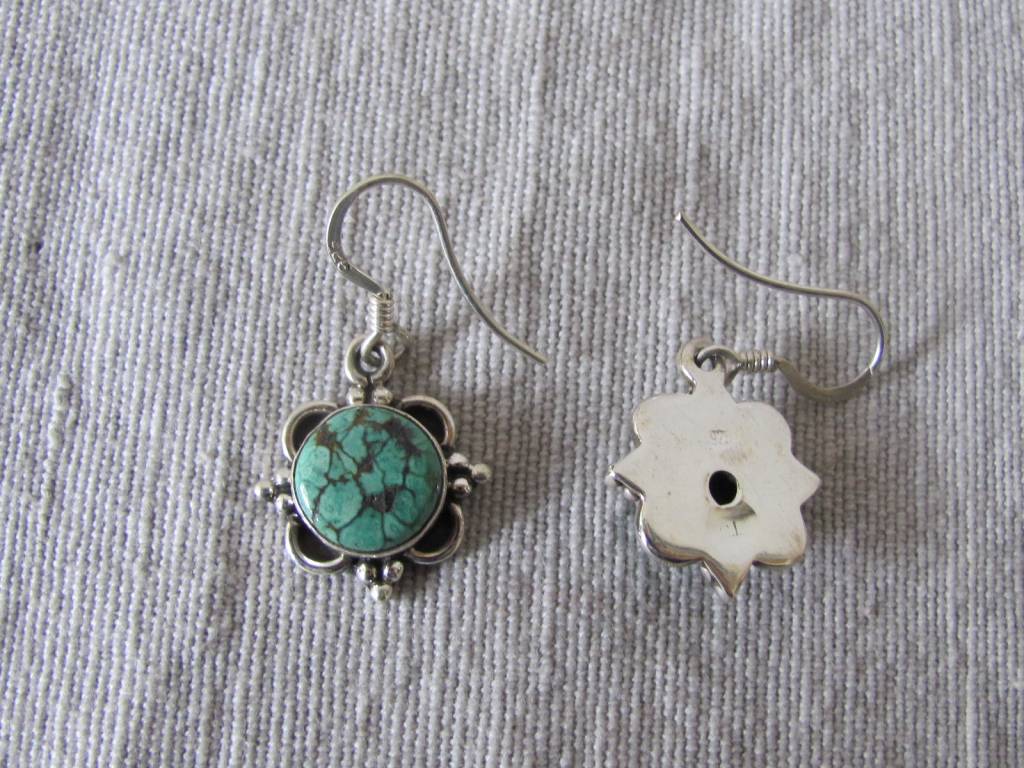 Earring silver with  turquoise