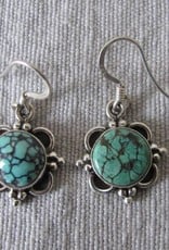 Earring silver with  turquoise