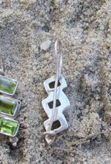 Earring silver with peridot