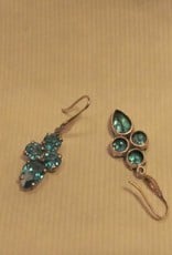 Earring silver with Blue zircon