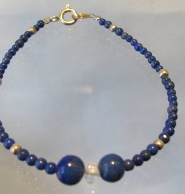 Bracelet silver lapis lazuli