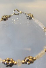 Bracelet silver rainbow moonstone