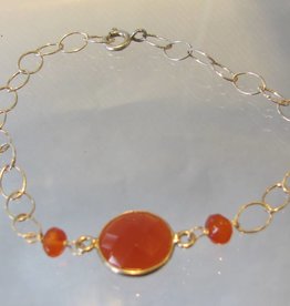 Bracelet silver cornelian