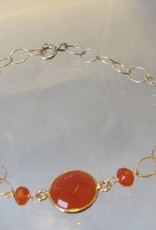 Bracelet silver cornelian