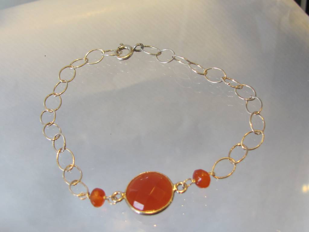 Bracelet silver cornelian