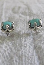 Silver earring  turquoise stud