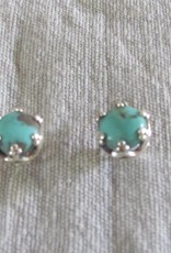 Silver earring  turquoise stud