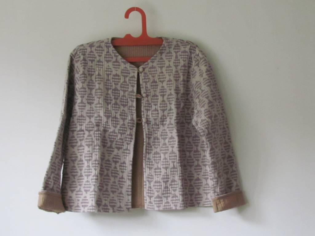 Jacket handprinted en quilted