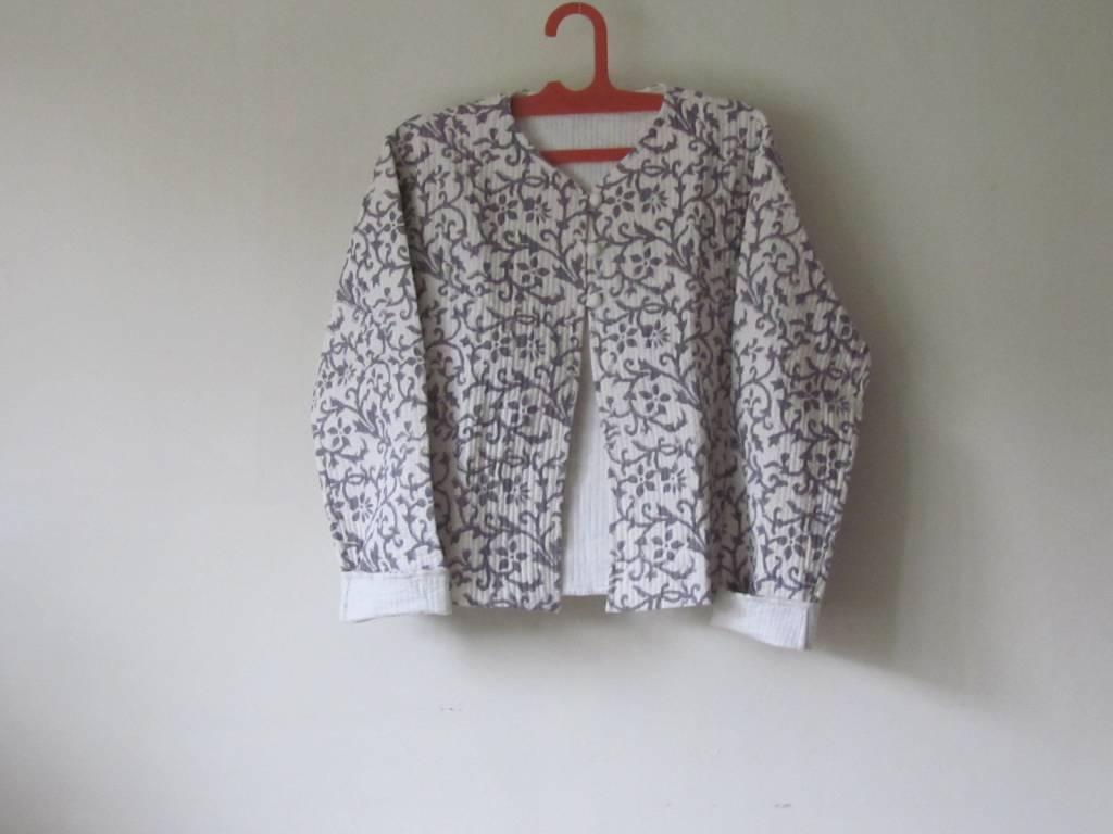 Jacket handprinted en quilted