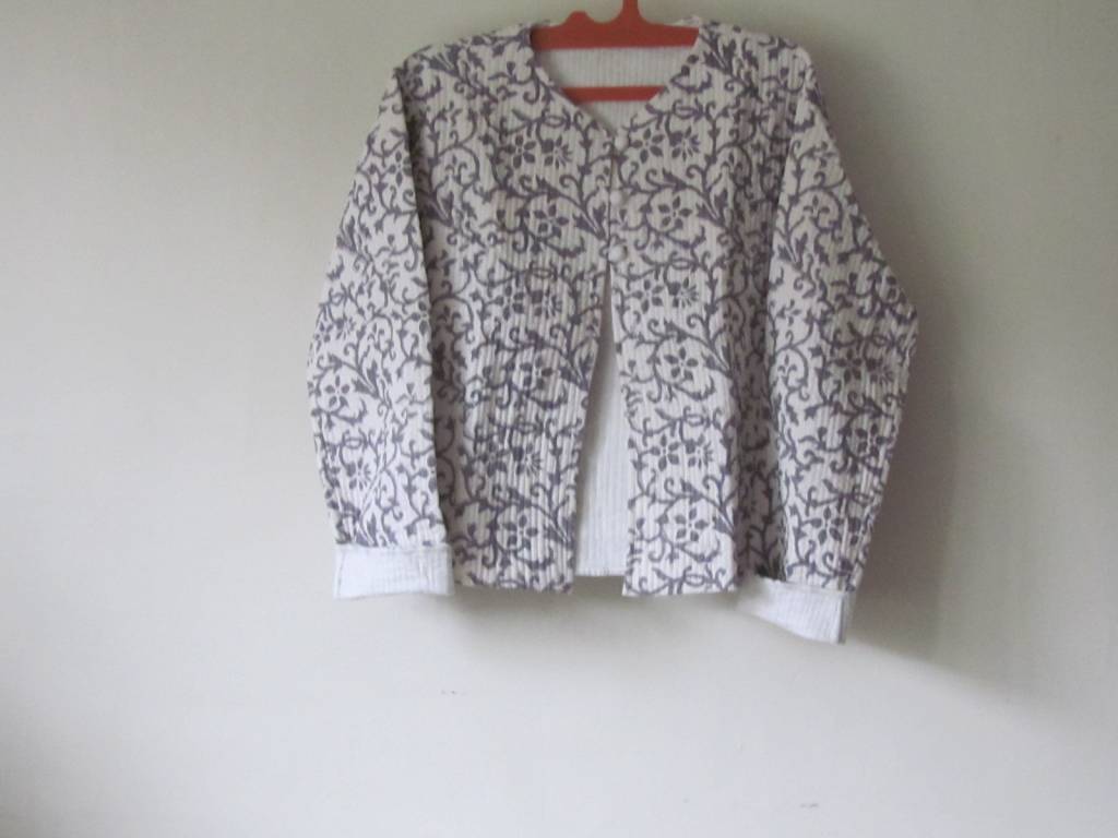 Jacket handprinted en quilted