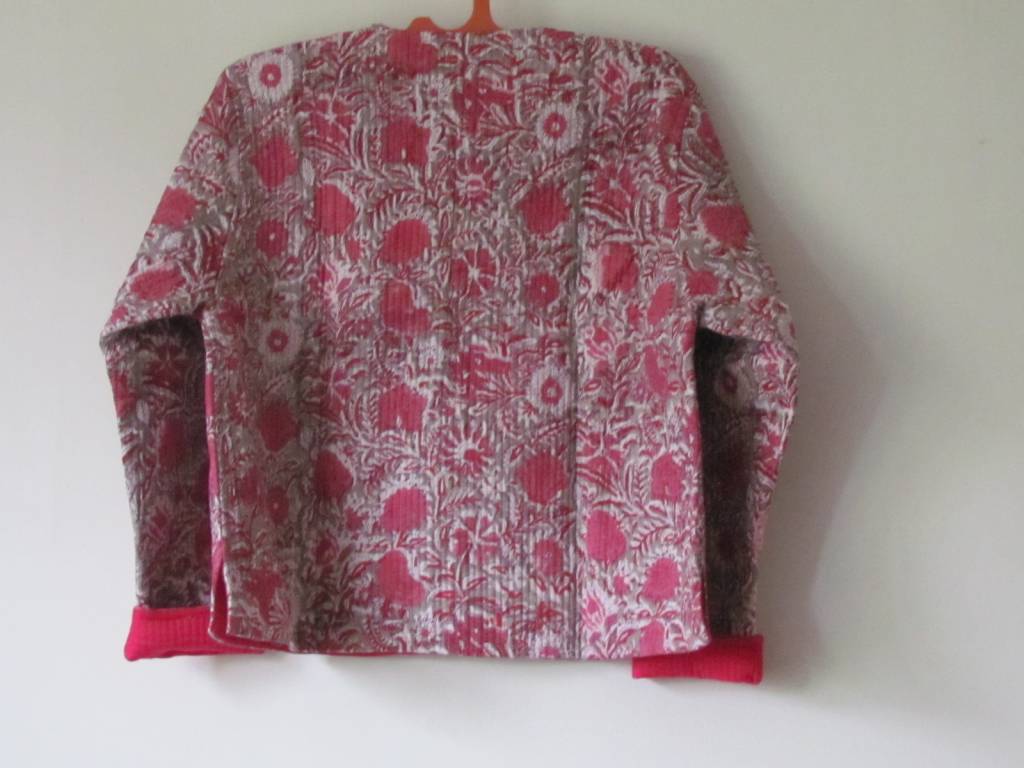 Jacket handprinted en quilted