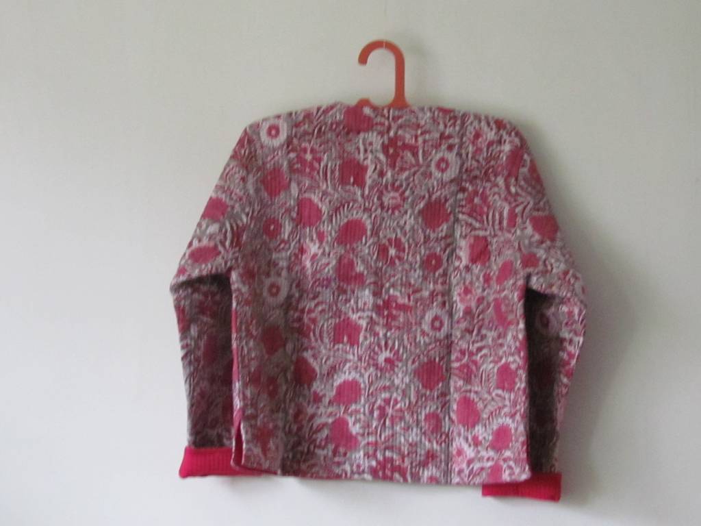 Jacket handprinted en quilted