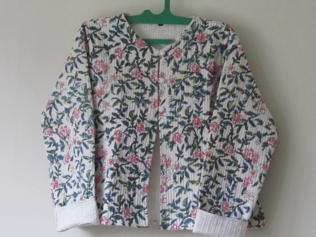 Jacket handprinted en quilted