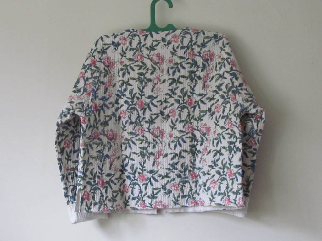 Jacket handprinted en quilted