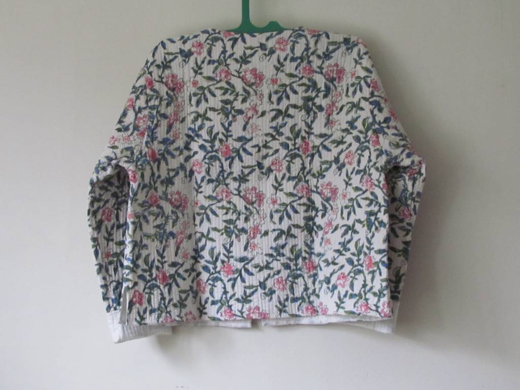 Jacket handprinted en quilted