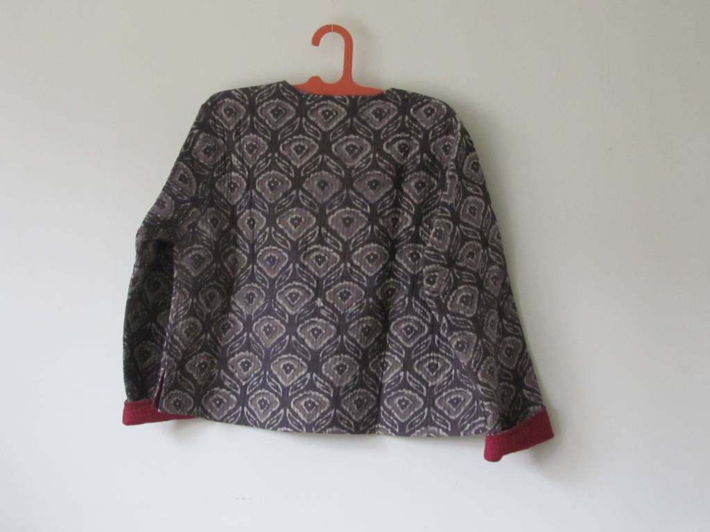 Jacket handprinted en quilted