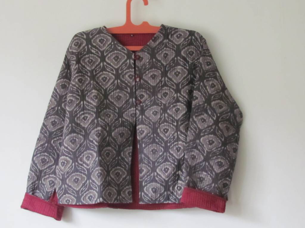 Jacket handprinted en quilted