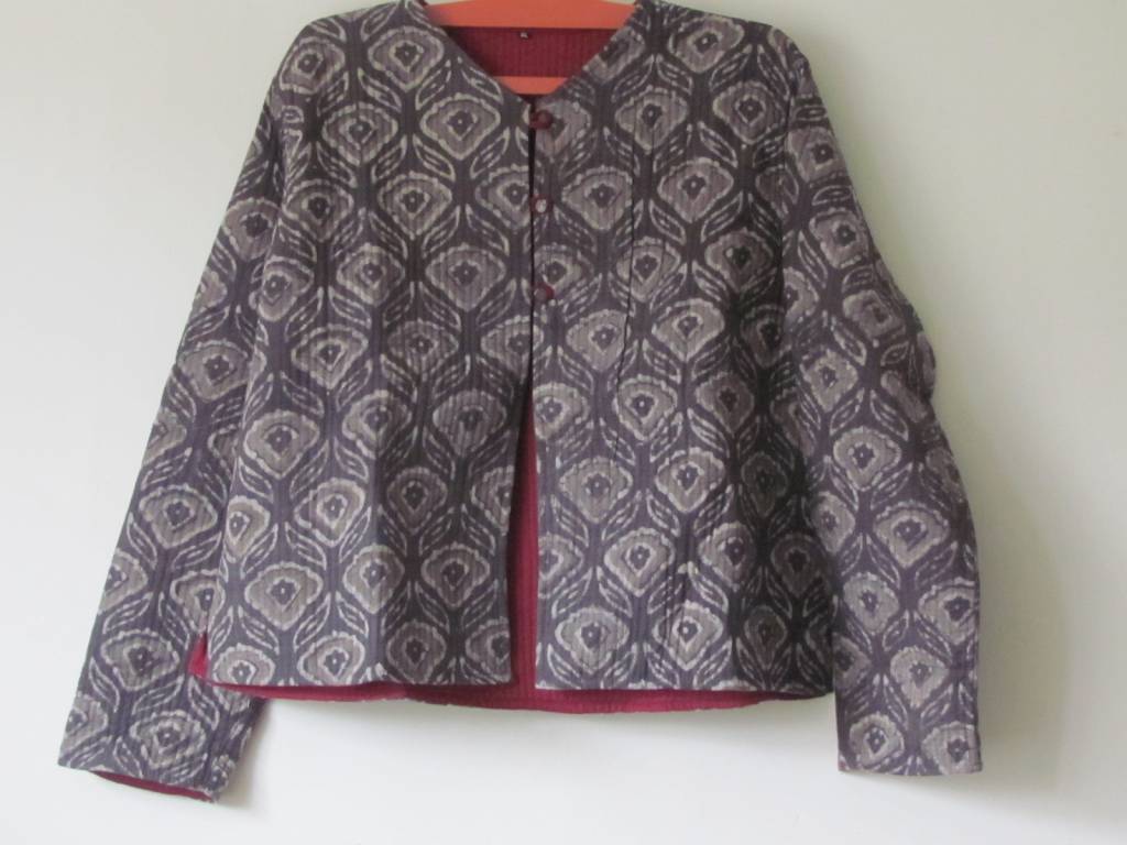 Jacket handprinted en quilted