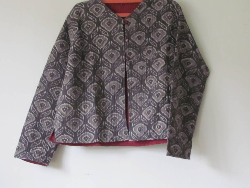 Jacket handprinted en quilted