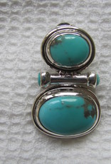 Earring silver with  turquoise