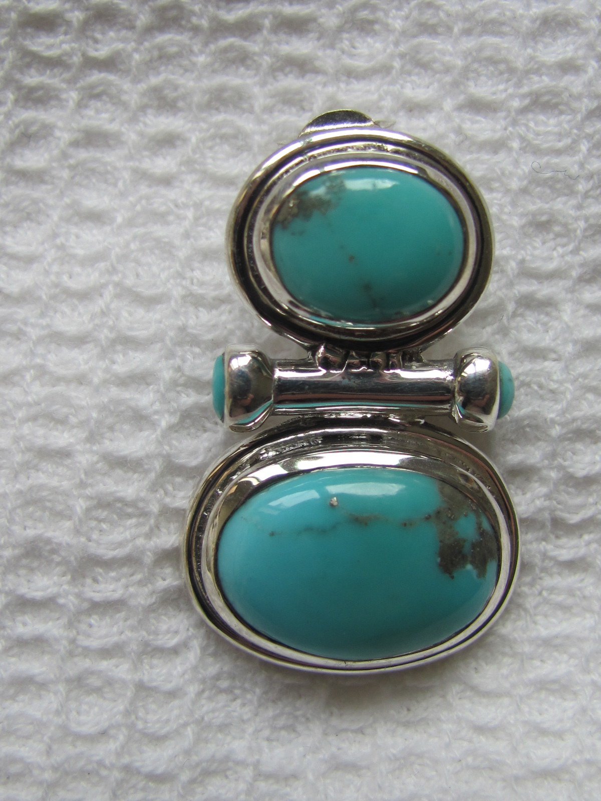 Earring silver with  turquoise