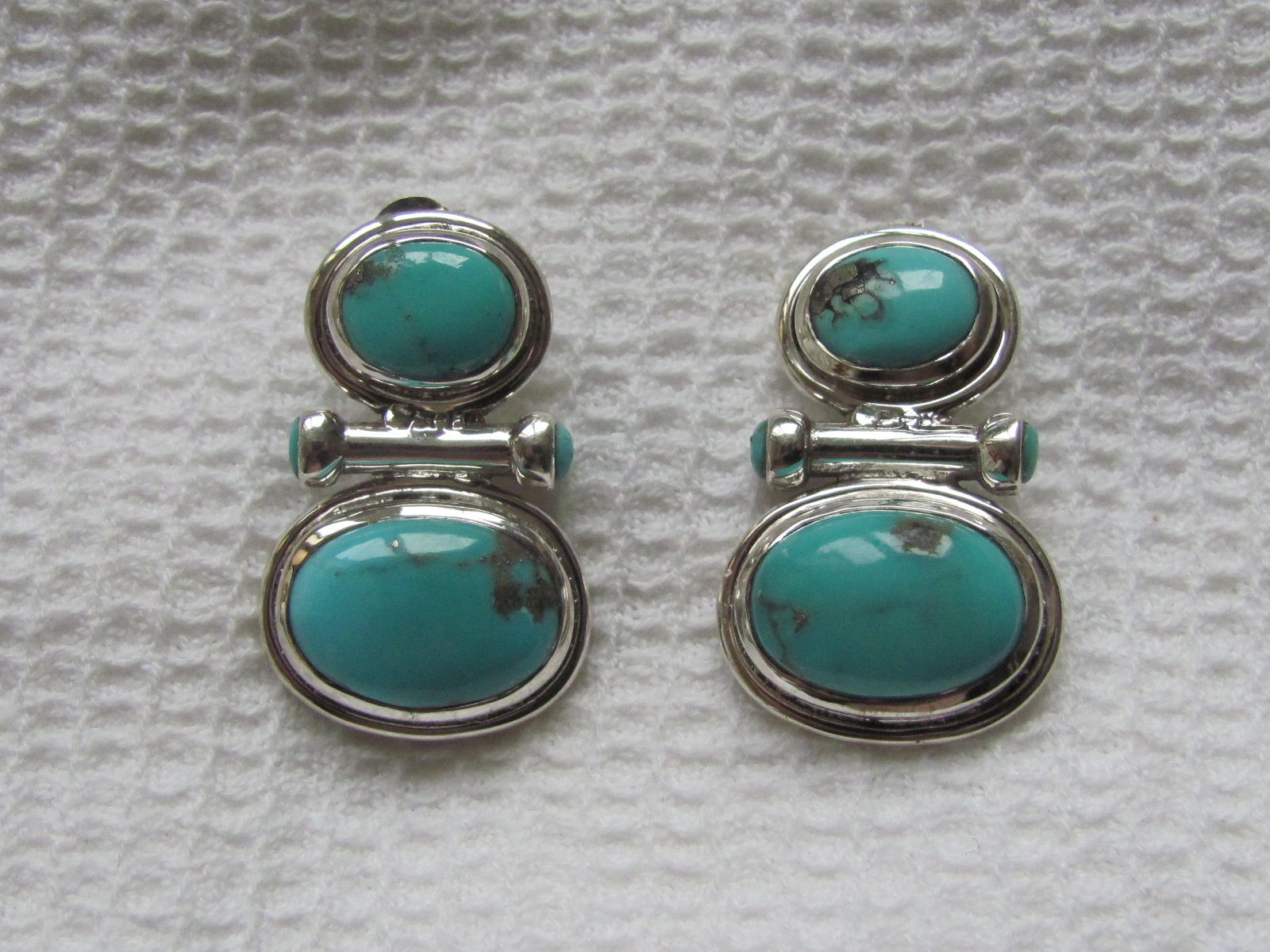 Earring silver with  turquoise