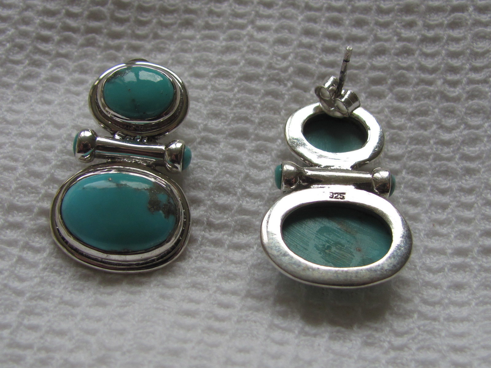 Earring silver with  turquoise