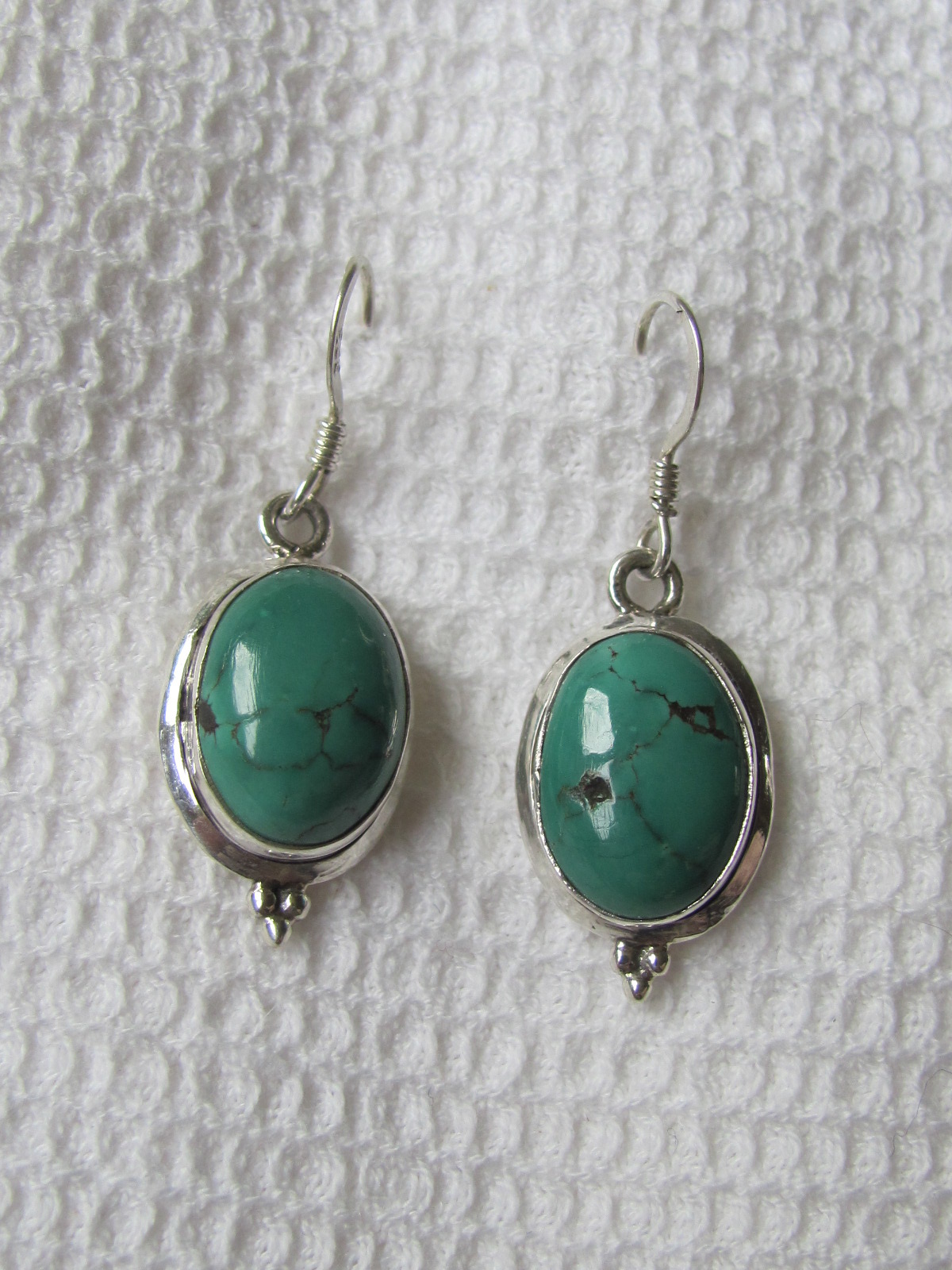 Earring silver with  turquoise