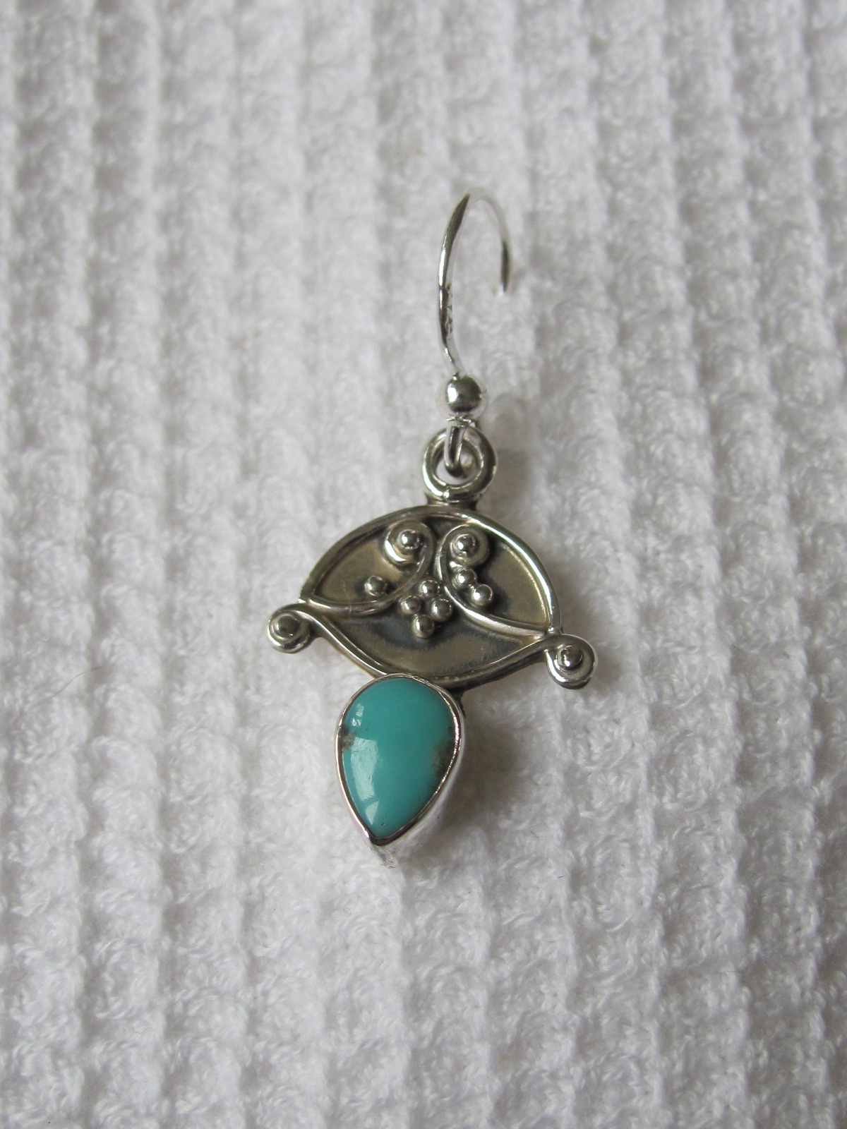 Earring silver with  turquoise