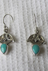 Earring silver with  turquoise