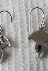 Earring silver with  turquoise