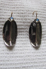 Earring artistic style with labradorite