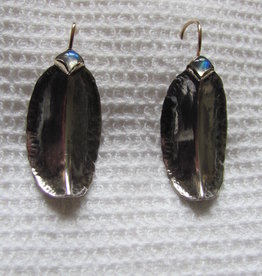 Earring artistic style with labradorite