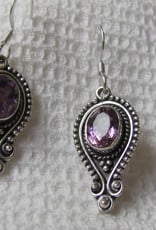 Earring silver with  excellent quality amethyst