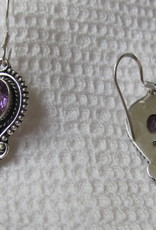 Earring silver with  excellent quality amethyst