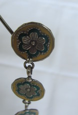 Silver long earring antique finnish