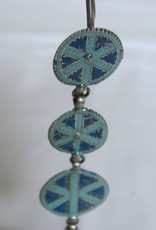 Silver long earring antique finnish