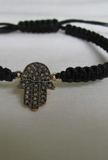 Bracelet gold on silver diamond hamsa