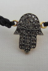 Armband silver diamonds   hamsa